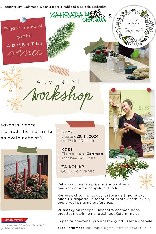 Adventní workshop – věnce z přírodního materiálu