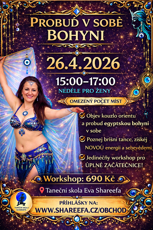 Egyptské tance Kleopatra - taneční seminář pro ženy, slečny